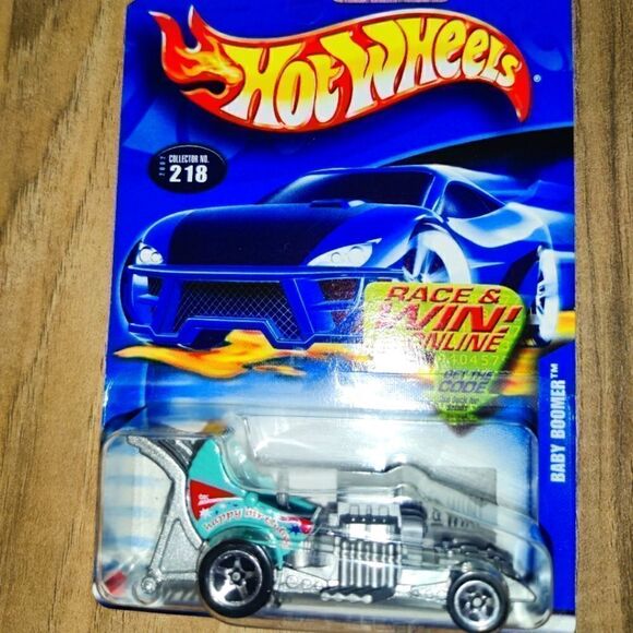 Hot Wheels Happy Birthday Baby Boomer Die-cast Car Vehicle Teal 1/64 Scale #218 - Picture 2 of 4